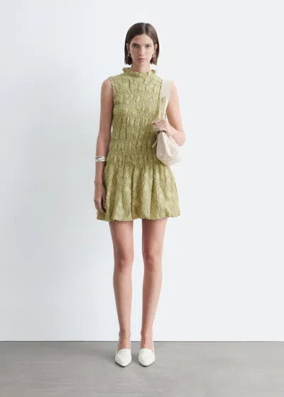 & Other Stories Smock Mini Dress In Green