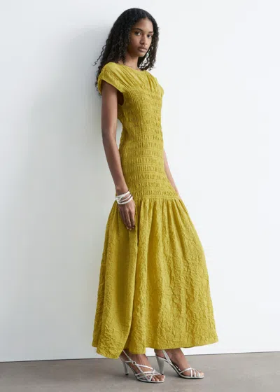 & Other Stories Smocked Maxi Dress In Green