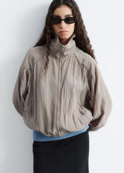 & Other Stories Sporty Drawstring Jacket In Neutral