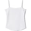 & Other Stories Square Neck Stretch Cotton Camisole In White