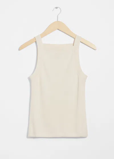 & Other Stories Square-neck Tank Top In Beige