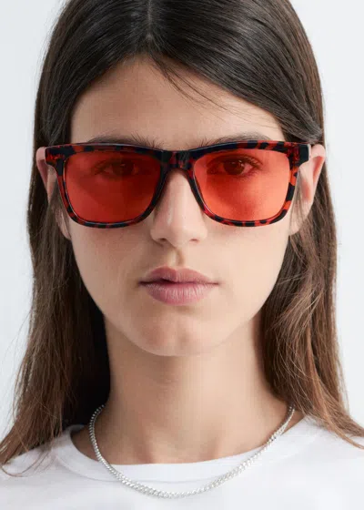 & Other Stories Square Sunglasses In Brown