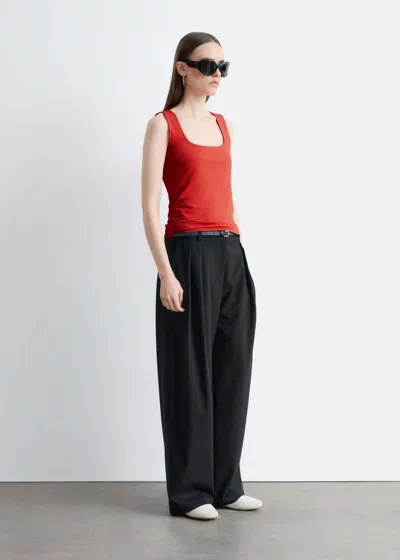 & Other Stories Square-neck Tank Top In Black