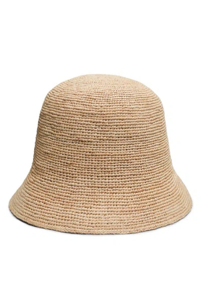 & Other Stories St. Foskros Straw Cloche Hat In Beige Dusty Light