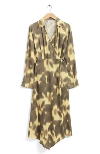& Other Stories St Rose Long Sleeve Wrap Dress In Brown