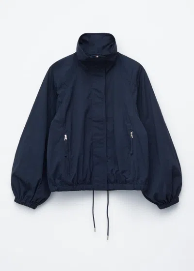 & Other Stories Stand-collar Drawstring Jacket In Blue