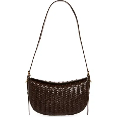 & Other Stories Steve Braided Leather Shoulder Bag In Brown Medium Dusty