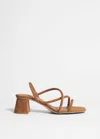 & Other Stories Strappy Block Heel Sandals In Beige