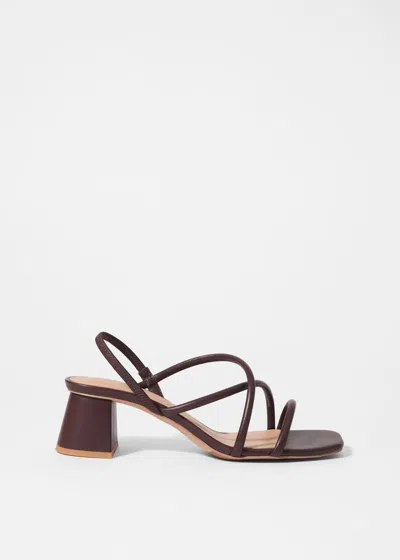 & Other Stories Strappy Block Heel Sandals In Brown