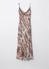 & Other Stories Strappy Cowl-neck Midi Dress In Black