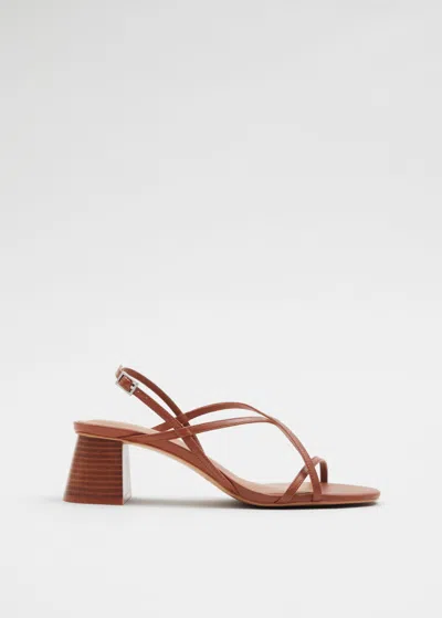 & Other Stories Strappy Leather Sandals In Beige