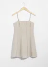 & Other Stories Strappy Linen Mini Dress In Beige