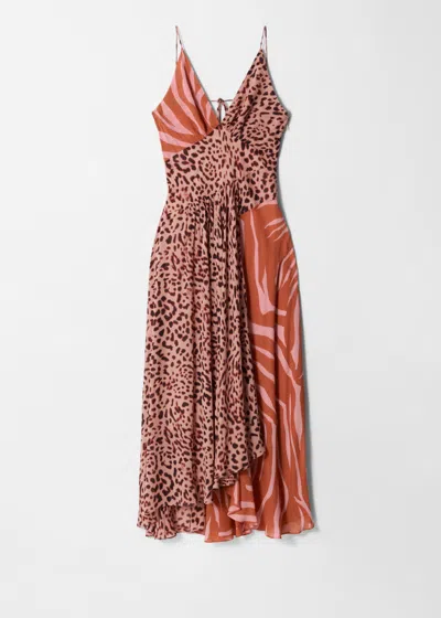 & Other Stories Strappy Maxi Dress In Animal Print