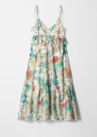 & Other Stories Strappy Midi Dress In Multi