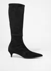 & Other Stories Stretch-suede Knee Boots In Black