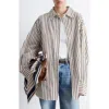 & Other Stories Stripe Oversize Cotton Button-up Shirt In Multi