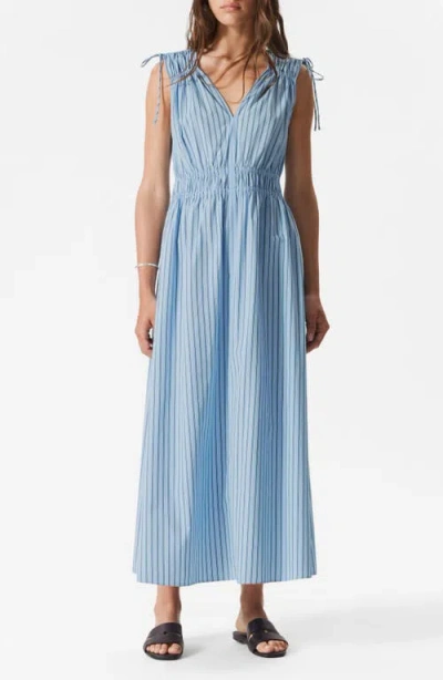 & Other Stories Stripe Sleeveless Dress In Blue