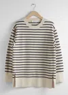 & Other Stories Striped Sweater In White