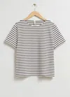 & Other Stories Striped T-shirt In Black