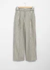 & Other Stories Striped Tailored Trousers In Beige