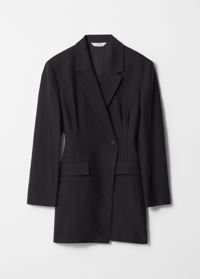 & Other Stories Structured Blazer Mini Dress In Black