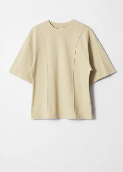 & Other Stories Structured T-shirt In Yellow