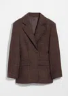 & Other Stories Plaid One-button Blazer In Brown