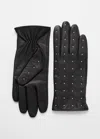 & Other Stories Studded Leather Gloves In Black