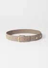 & Other Stories Studded Suede Belt In Beige