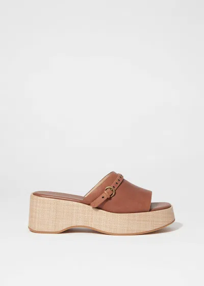 & Other Stories Suede Platform Mules In Brown
