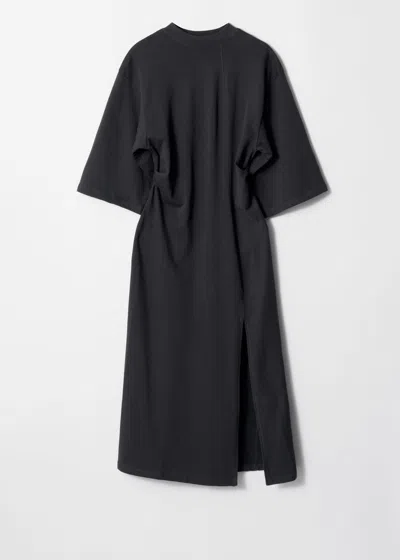 & Other Stories Sweatshirt Midi Dress In Black