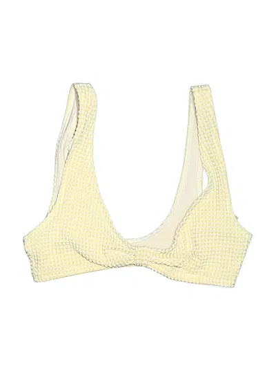 Pre-owned & Other Stories Swimsuit Top Yellow Polka Dots Pattern Swimwear
