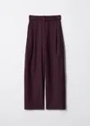 & Other Stories Wool Blend Tailored Pants With Barrel Leg In Purple