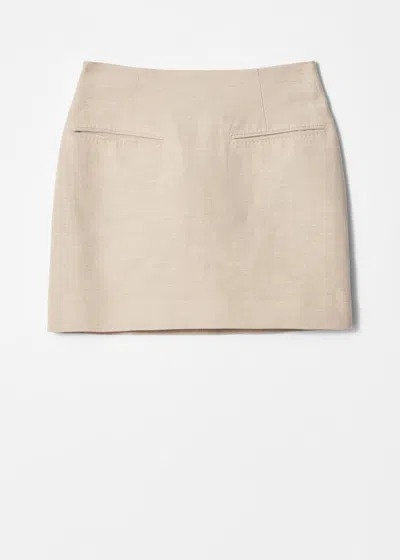& Other Stories Tailored Mini Skirt In Pink