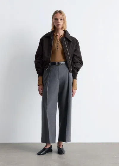 & Other Stories Tailored Press-crease Trousers In Gray