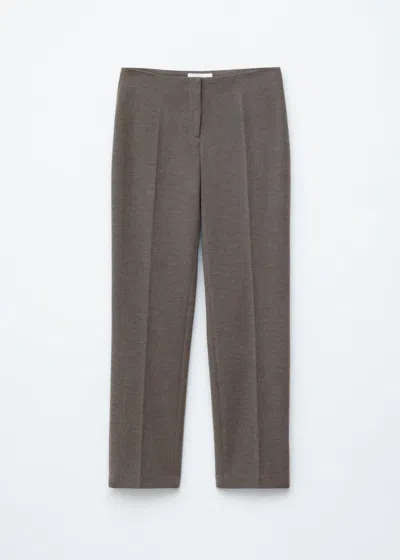 & Other Stories Tailored Press-crease Trousers In Neutral