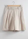 & Other Stories Tailored Shorts In Rust