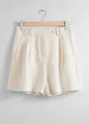 & Other Stories Tailored Shorts In White