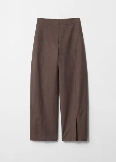 & Other Stories Tailored Silk-blend Trousers In Brown