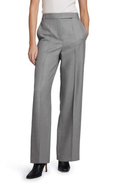 & Other Stories Tailored Wide Leg Wool Trousers In White