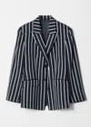 & Other Stories Tailored Wide-shoulder Blazer In Blue