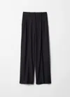 & Other Stories Tailored Wool Trousers In Black