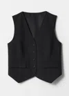 & Other Stories Tailored Wool Waistcoat In Black