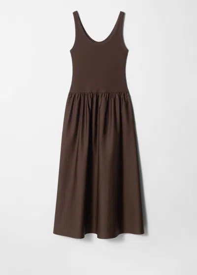 & Other Stories Tank Midi Dress In Brown