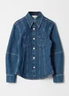 & Other Stories Tapered Denim Shirt In Blue