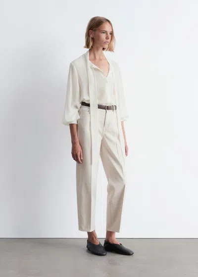 & Other Stories Tapered Jeans In White