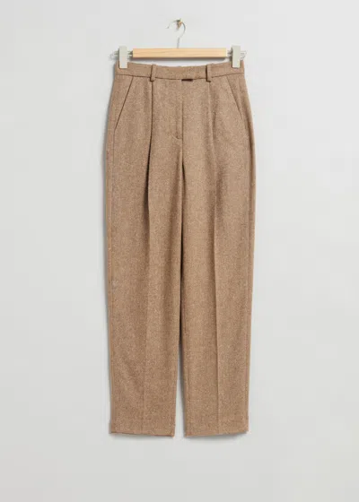 & OTHER STORIES TAPERED TWEED TROUSERS
