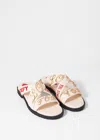 & Other Stories Text-print Leather Sandals In White