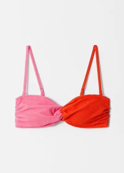 & Other Stories Textured Bandeau Bikini Top In Multi