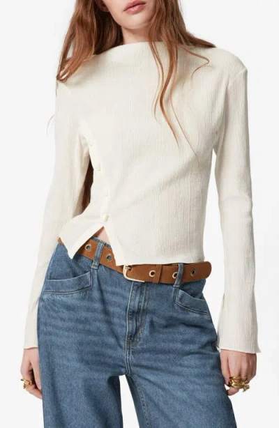 & Other Stories Textured Side Button Top In White Light